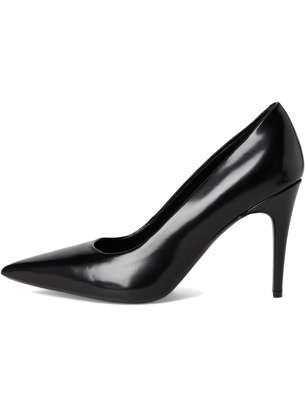 Calvin Klein Dessia Classic Black Leather Pointed-Toe High Heel Pump